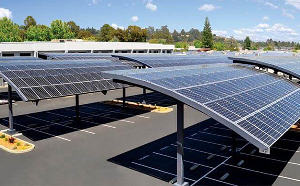 中山工業園區光伏發電停車棚120kw工程