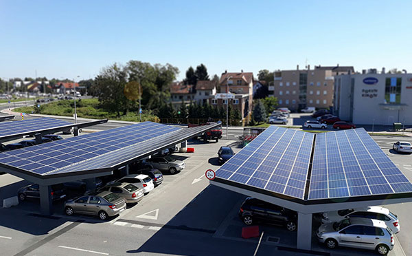 戶外光伏發電車棚系統100kw